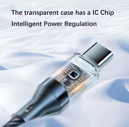 Cabo USB-c a Usb-a 120w com ecrã 2 metros cargamento rápido