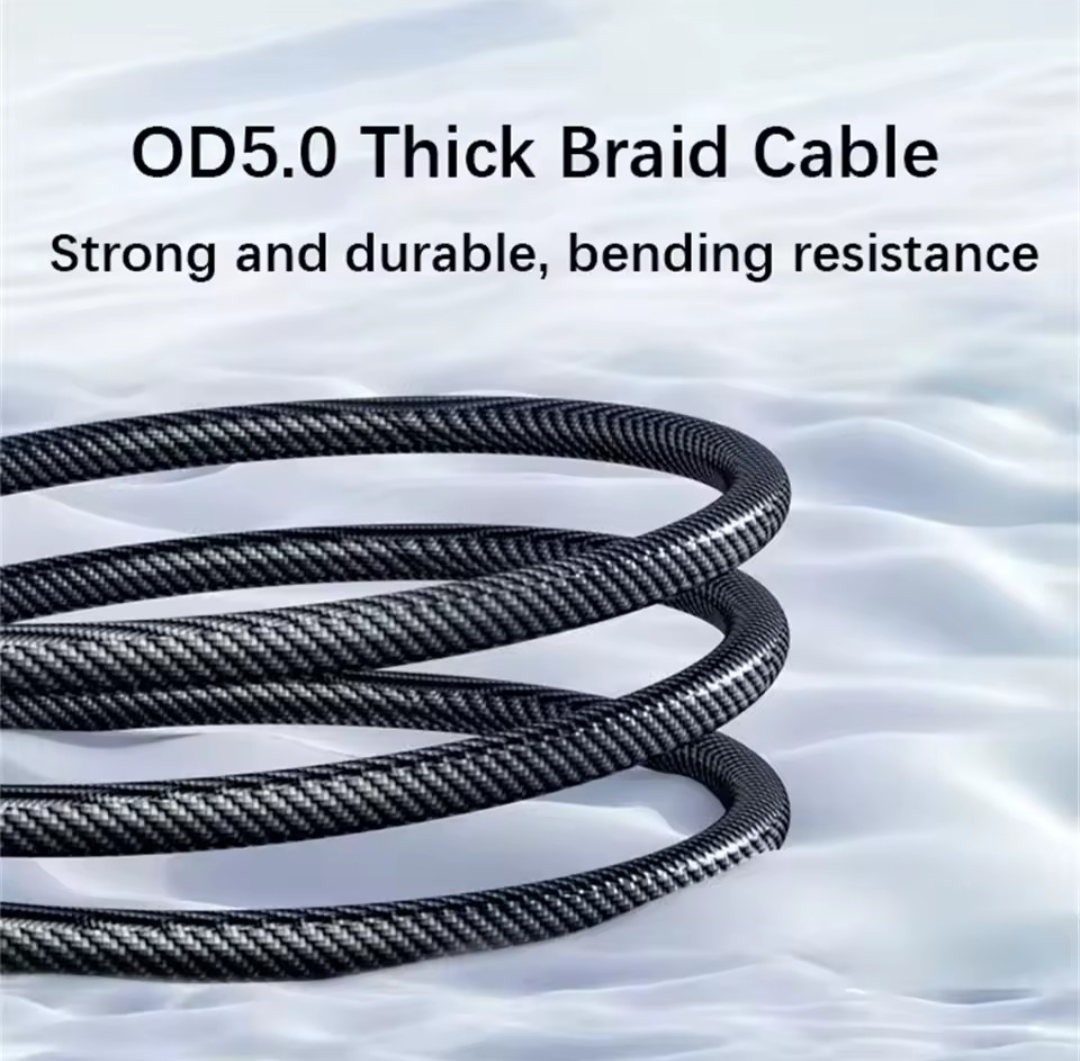 Cabo Usb-c a Usb-c com ecrã 100w 2 metros cargamento rápido