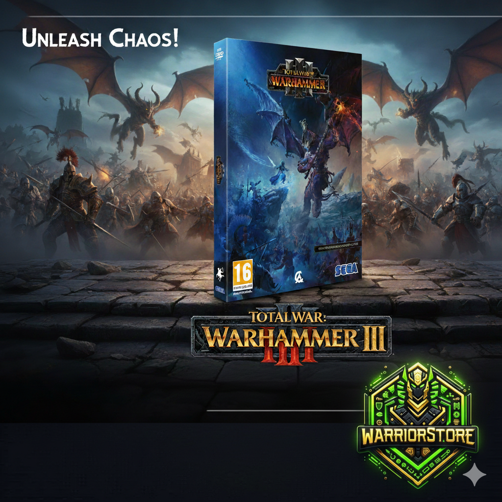 Jogo Total War: Warhammer III (Day One Edition) físico + dlc Ogre Kingdoms race pack (PC)